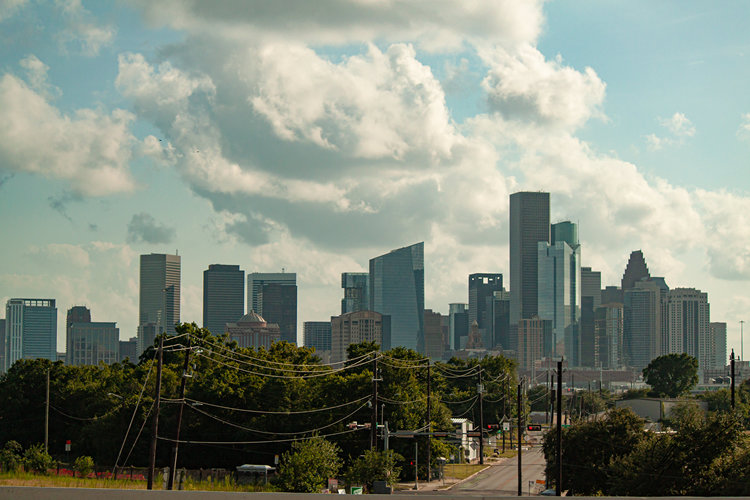 Downtown Houston, seen from the highway