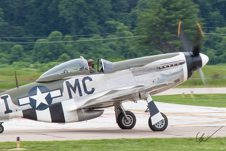 P-51 Mustang taxiing