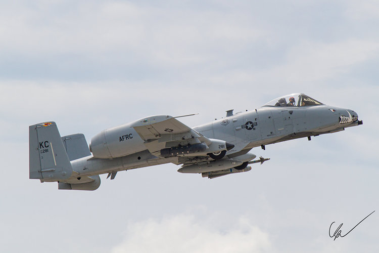 A-10 Warthog after takeoff