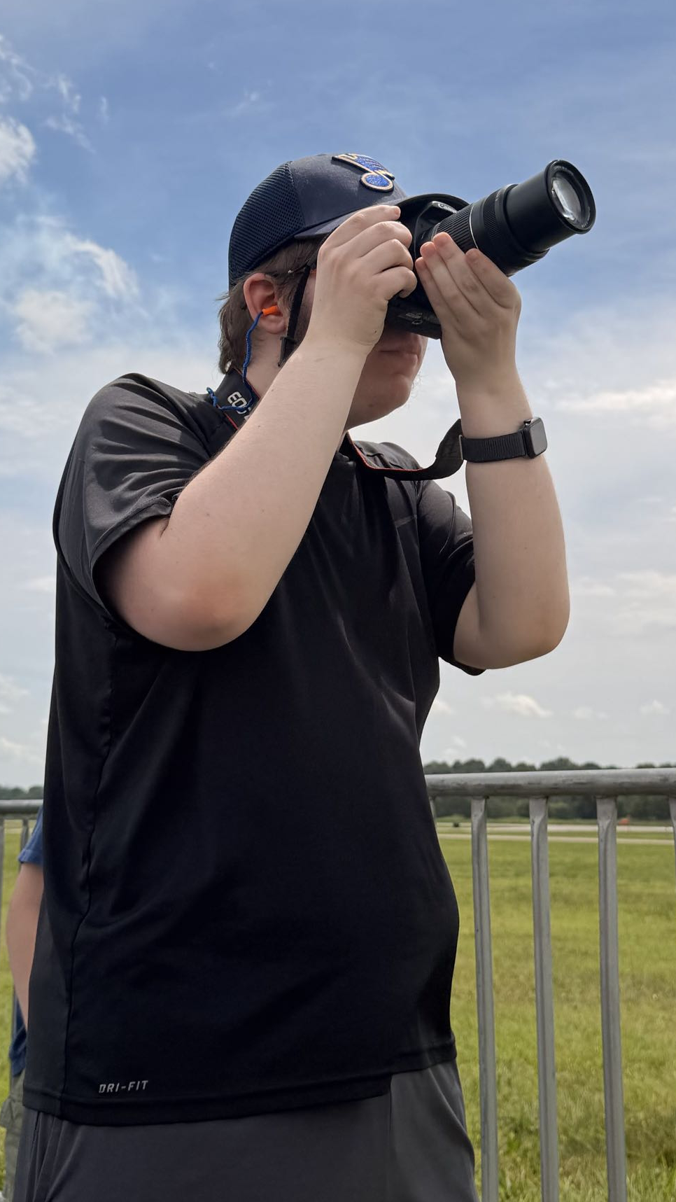 Taking photos at an airshow